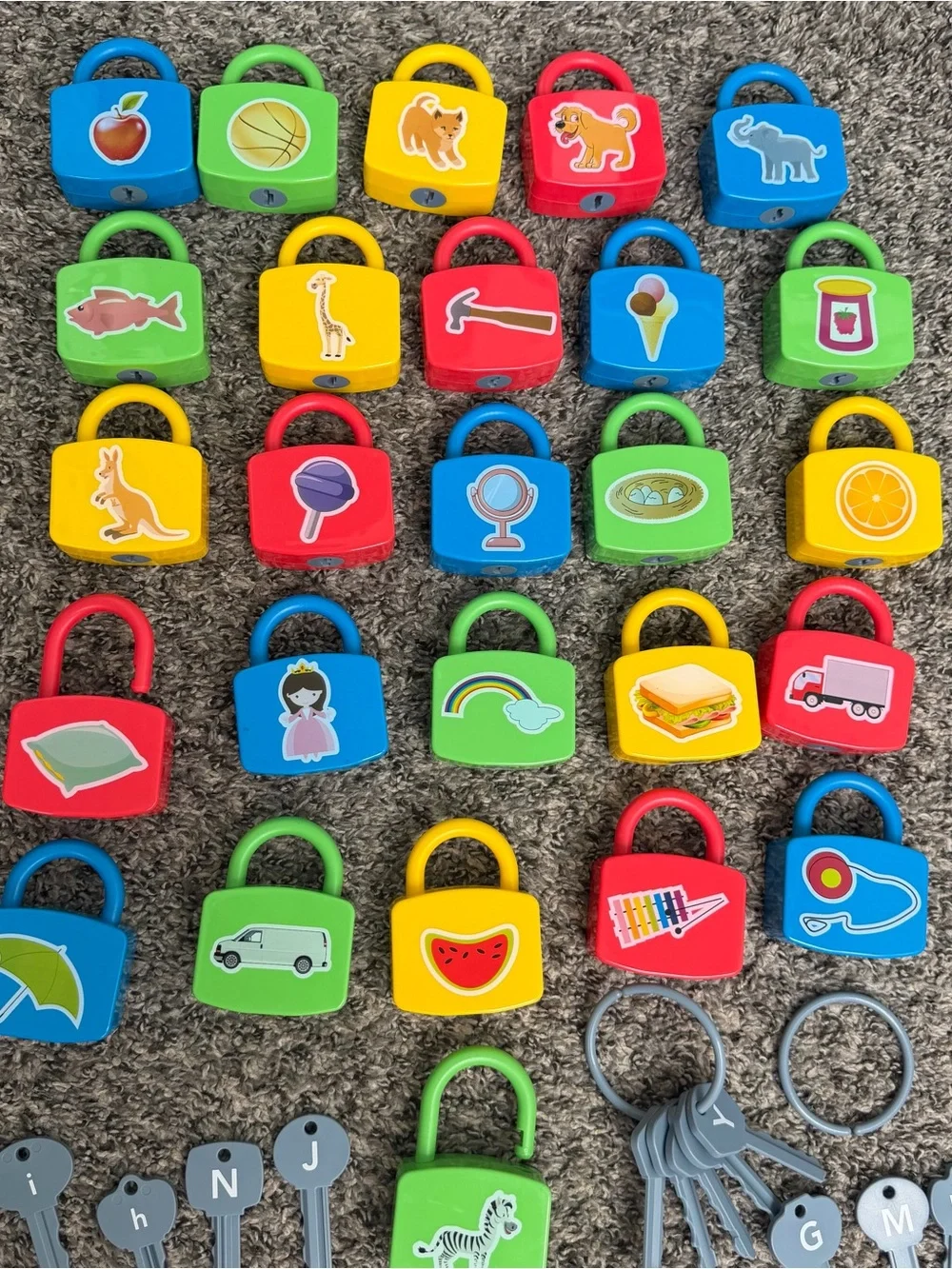 Lakeshore Alphabet Locks & Keys A-Z Complete Set